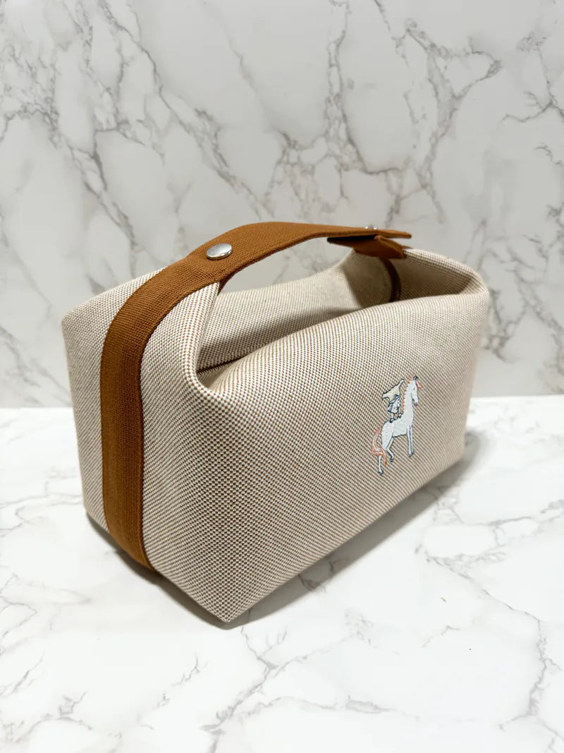 Hermes H Bride A Brac Case Cabriole GM Large Model BISCUIT