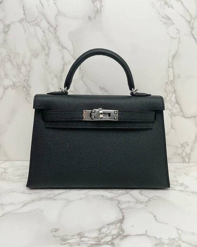 愛馬仕迷你凱莉2 Epsom Noir PHW