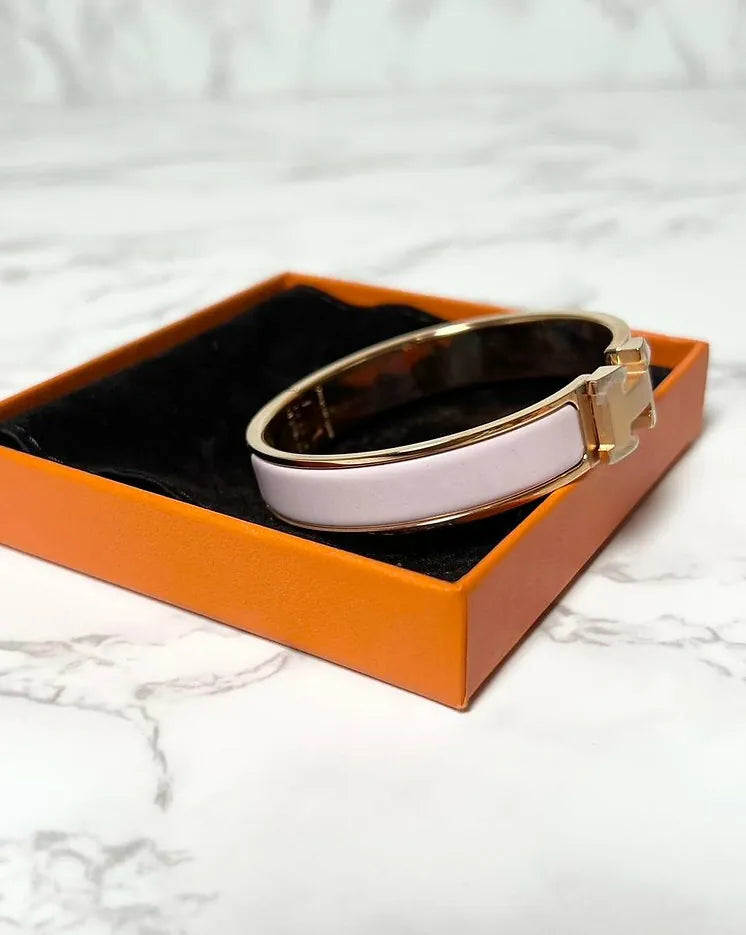 Hermes Clic H Bracelet Rose Dragree Rose Gold RGHW