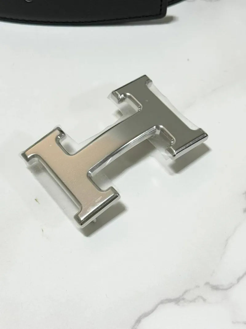 愛馬仕 32MM H 男士皮帶，雙面皮革錶帶，32毫米寬，105公分長