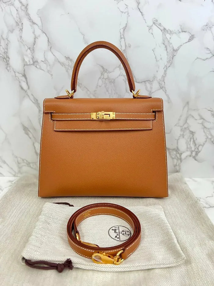 愛馬仕 Kelly 25 金 Epsom GHW 37