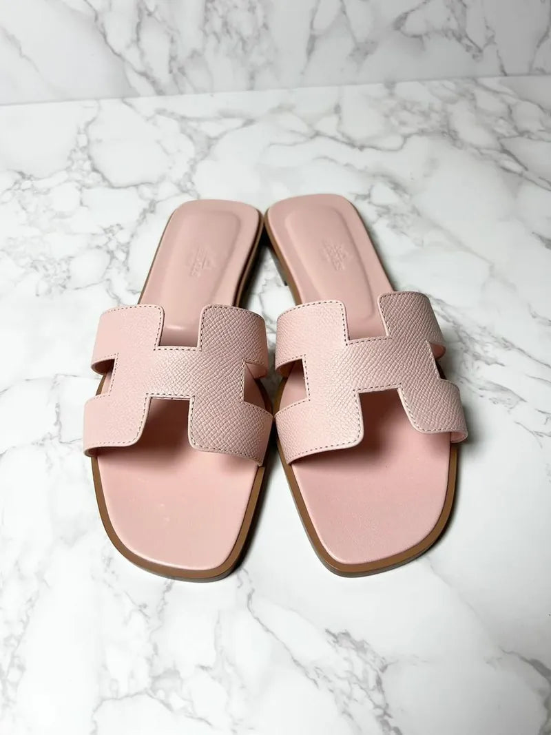 愛馬仕 Oran 涼鞋 H Rose Pale 38碼