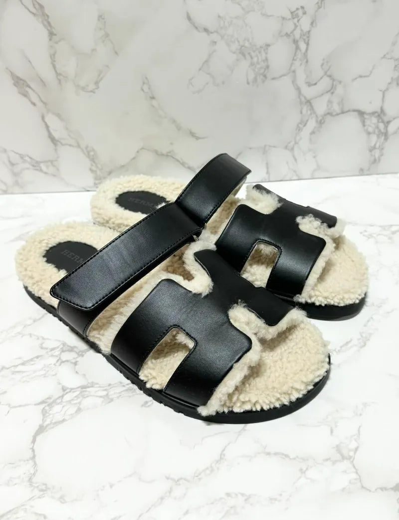 Hermes Sandales Femme Chypre Noir 37