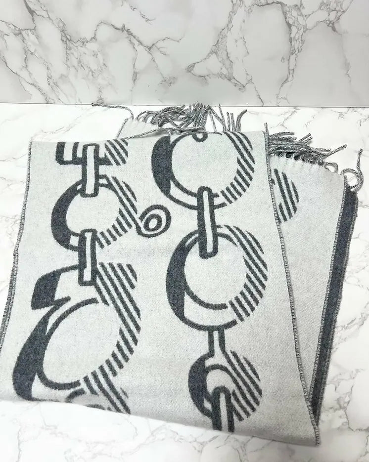 Hermes Casaque Do Re Boucles 圍巾