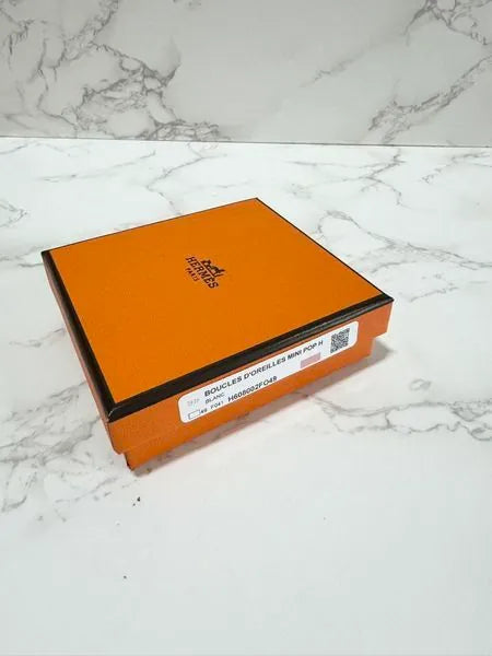 愛馬仕迷你 Pop H 耳環 白色 RGHW