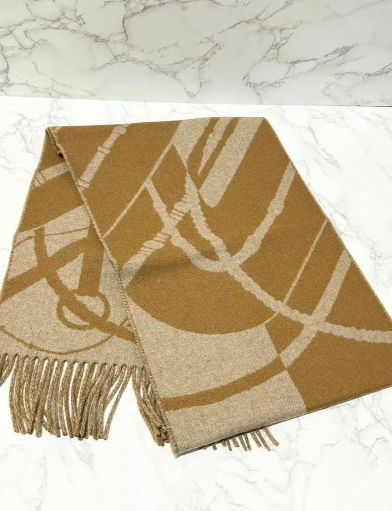 ❤️愛馬仕 H Clic-Clac 羊絨圍巾