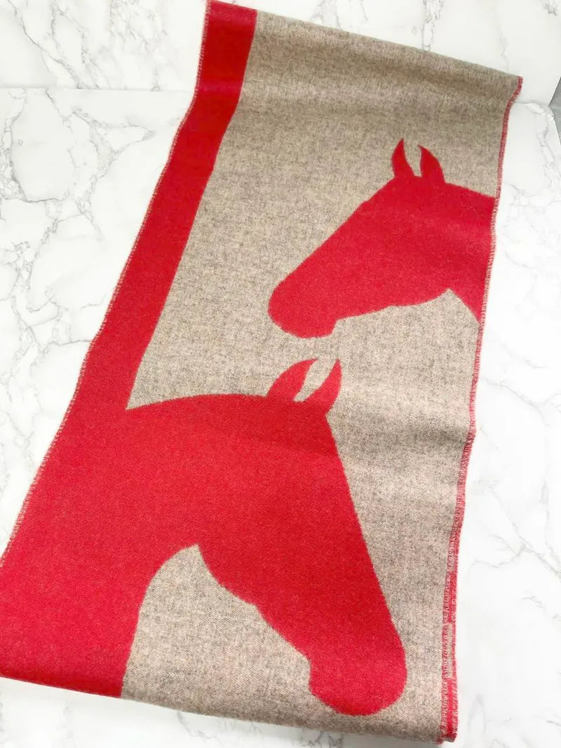 Hermes Casaque Love Story 圍巾 Écarlate / 米色 Chiné