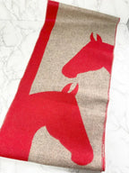 Hermes Casaque Love Story 圍巾 Écarlate / 米色 Chiné