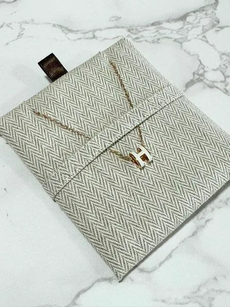 ❤️愛馬仕迷你 Pop H 吊墜項鍊 白色 RGHW