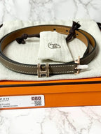 愛馬仕 POP H 15 女士腰帶 灰褐色 RGHW