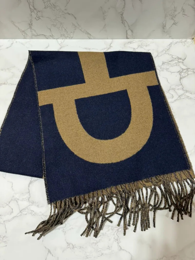 Hermes Casaque Grand Mors 圍巾 Marine / 青銅