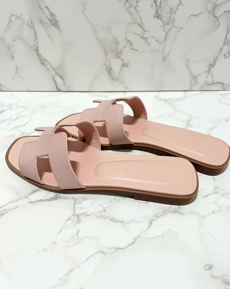 愛馬仕 Oran 涼鞋 H Rose Pale 37碼