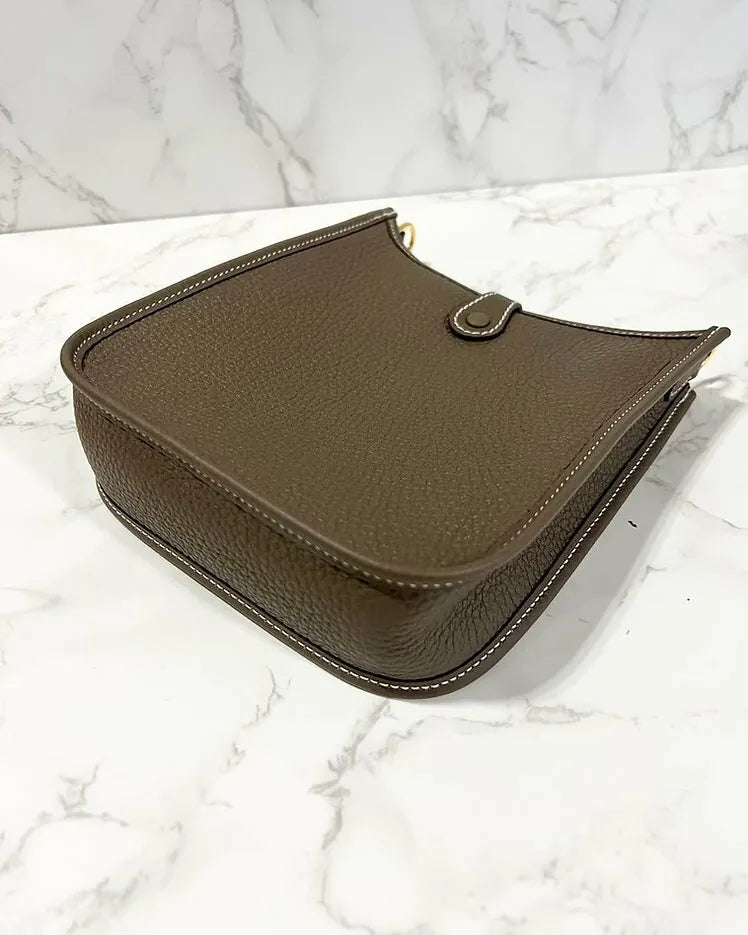 愛馬仕 Mini Evelyne 16 TC Etoupe 18 GHW U 郵票