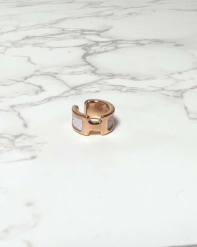 Hermes Bijou D'Oreille Olympe Mauve Pale 09 玫瑰 GHW 耳環