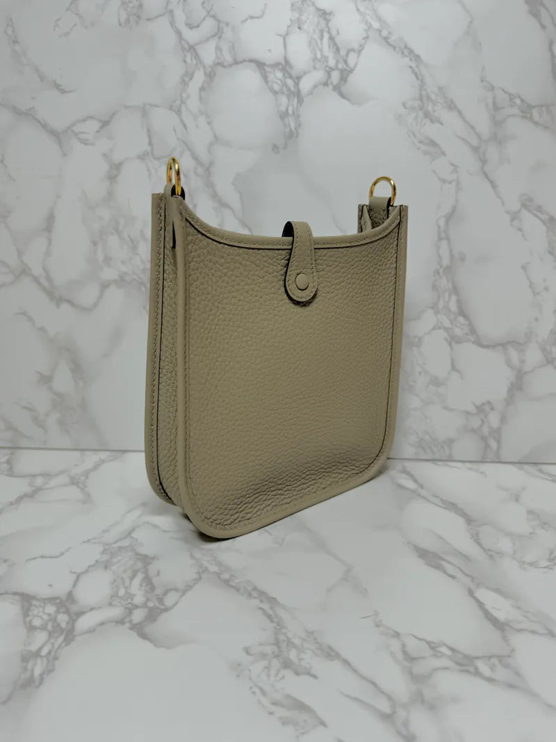 ❤️Hermes Evelyne 16 bag Beige Marfa 8Q GHW W Stamp