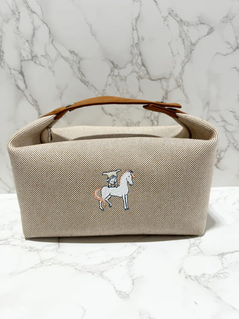 Hermes H Bride A Brac Case Cabriole GM Large Model BISCUIT