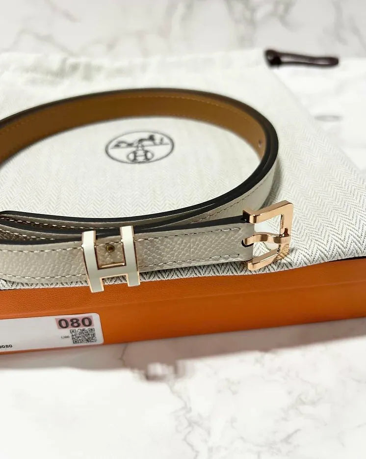 愛馬仕 POP H 15 女士腰帶 Craie RGHW 80cm