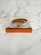 Hermes 迷你凱莉淡紫色 GHW 手鍊 T2