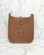 愛馬仕迷你Evelyne 16 TC 金色PHW U印章