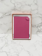 Hermes Porte-Passeport Tarmac 護照夾 Chèvre Chamika Rose Shocking 5R