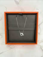 愛馬仕 Finesse 吊墜白金項鍊