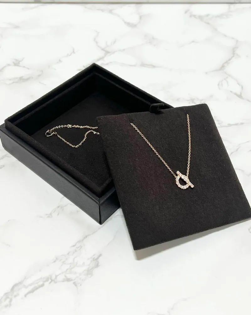 愛馬仕 Finesse 玫瑰金吊墜項鍊