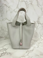 愛馬仕 Picotin Lock 18 包 淺藍色 TC PHW