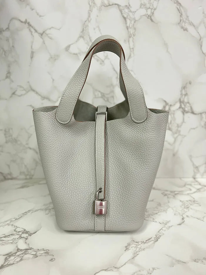 愛馬仕 Picotin Lock 18 包 淺藍色 TC PHW