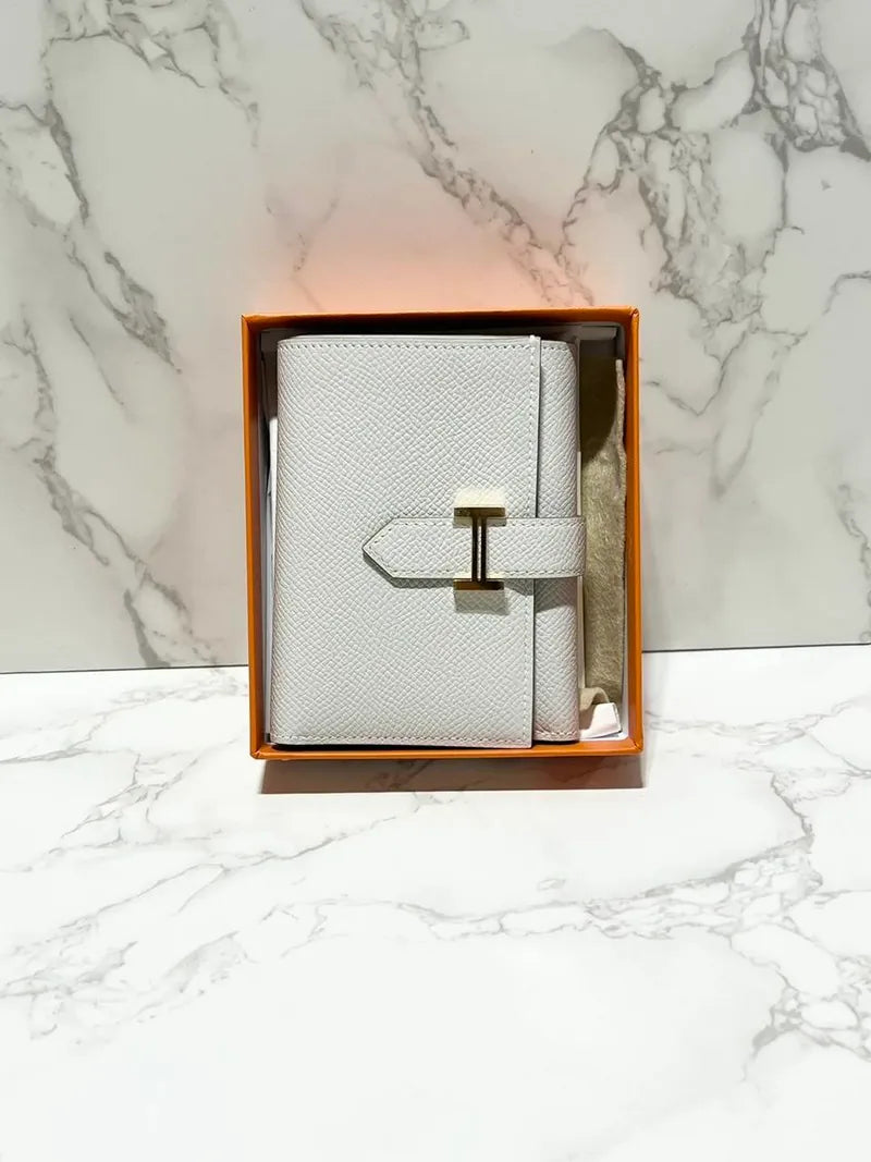 Hermes Bearn 組合錢包 Epsom Gris Pale GHW