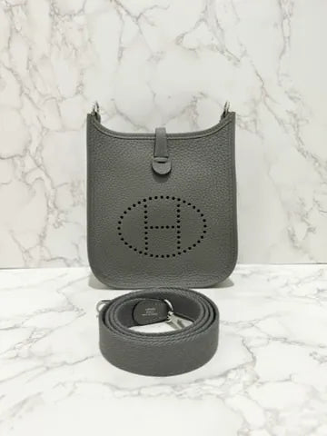 Hermes Mini Evelyne 16 TC Gris Myer PHW W Stamp