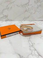 Hermes Clic H 飾牌 Rose Candeur RGHW 手鍊 PM 尺寸 17 厘米