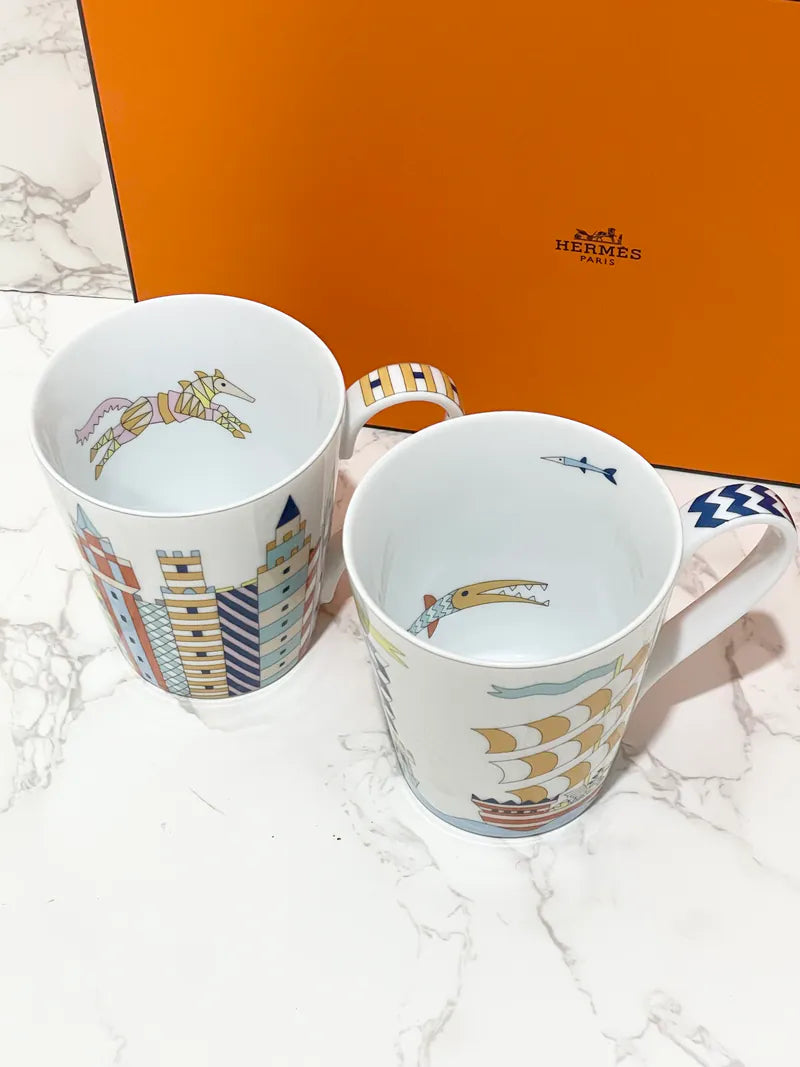 愛馬仕 Epopee 兩隻裝馬克杯