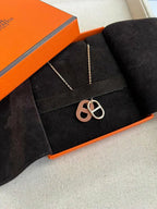 Hermes O'Maillon 吊墜項鍊 金 RGHW