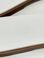 Hermes Oran Sandales Blanc Piqures H 39
