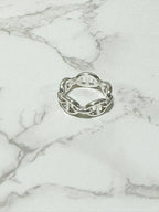 愛馬仕 Chaine d'ancre Enchainee 戒指，小號 925 銀 54