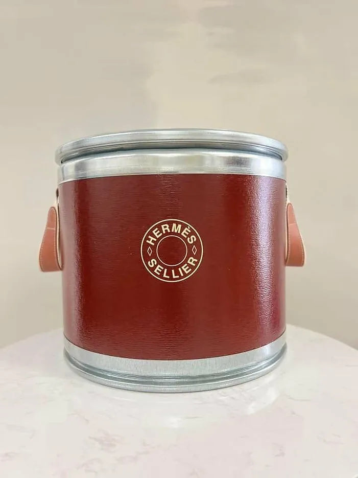 愛馬仕橙色馬鞍形盒子 - 小號