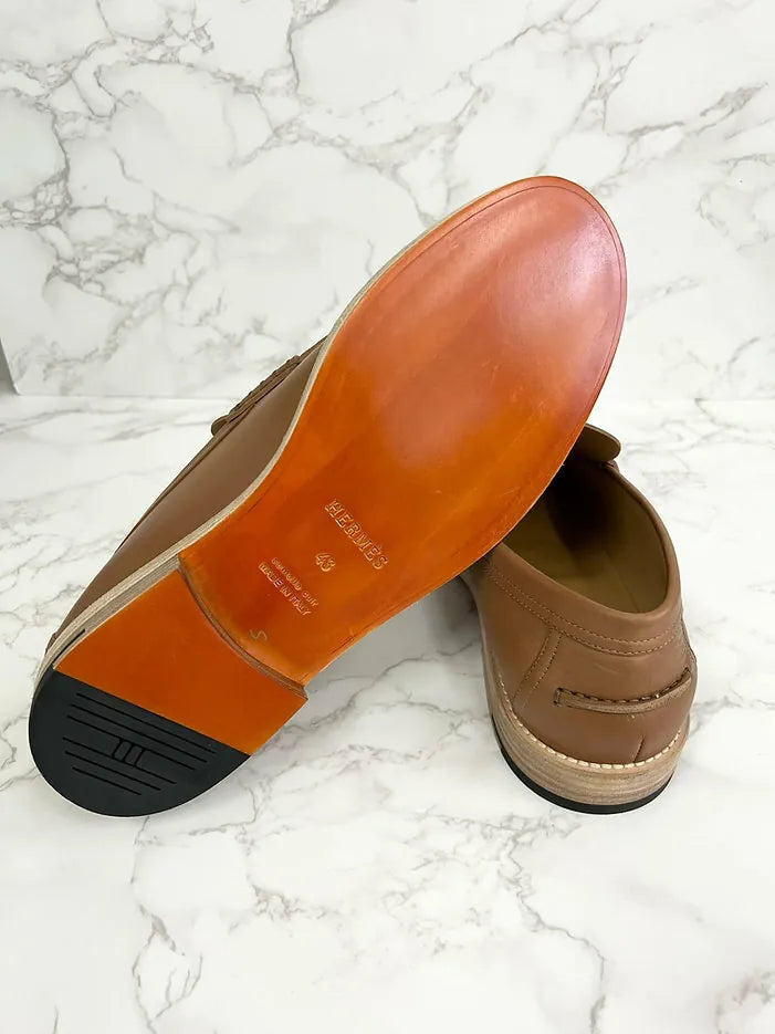 Hermes MOCASSIN HOME CHARRETTE VEAU 男裝皮鞋