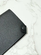 Hermes Porte- Passeport Tarmac Epsom Noir Passport Holder