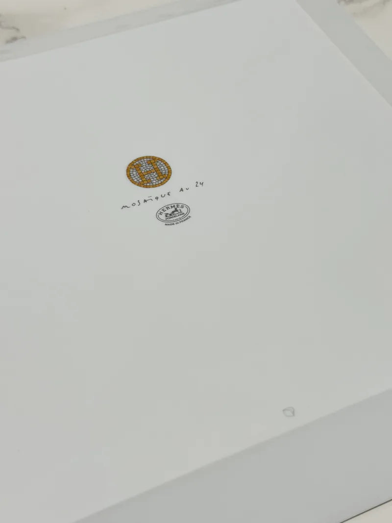 ❤️Hermes Mosaique au 24 金色方盤 n°5 尺寸 5 23 厘米
