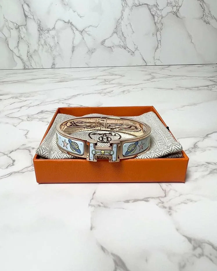 愛馬仕 Clic H Chorus 手鐲，玫瑰金 RGHW