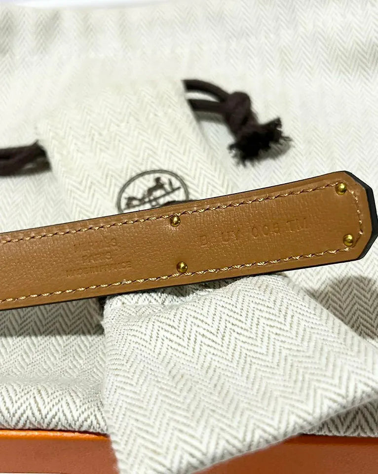 Hermes Kelly 18 Adjustable Belt Etoupe GHW 60cm-100cm