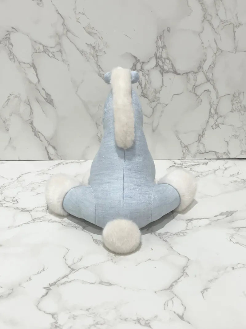 Hermes Baby Hermy 毛絨小馬 Bleu Glacier