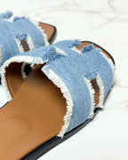 ❤️愛馬仕 Oran 涼鞋 H Denim Bleu Clair 38.5碼