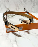 Hermes Kelly 18 Adjustable Belt Etoupe RGHW 60cm-100cm