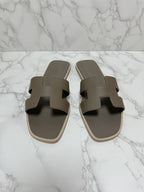 Hermes Oran Sandales H Etoupe  38