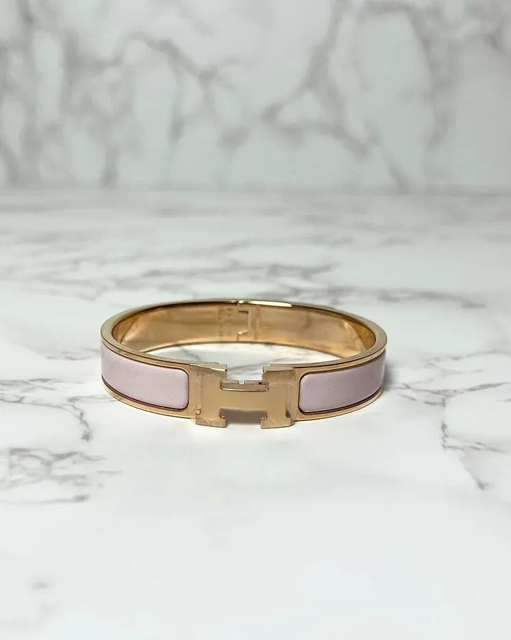 Hermes Clic H Bracelet Rose Dragree Rose Gold RGHW