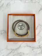 Hermes roulis 雙圈手鍊 Etoupe GHW T3