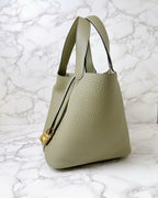 Hermes Picotin Lock 18 TC Sauge Q1 GHW 鼠尾草 金扣