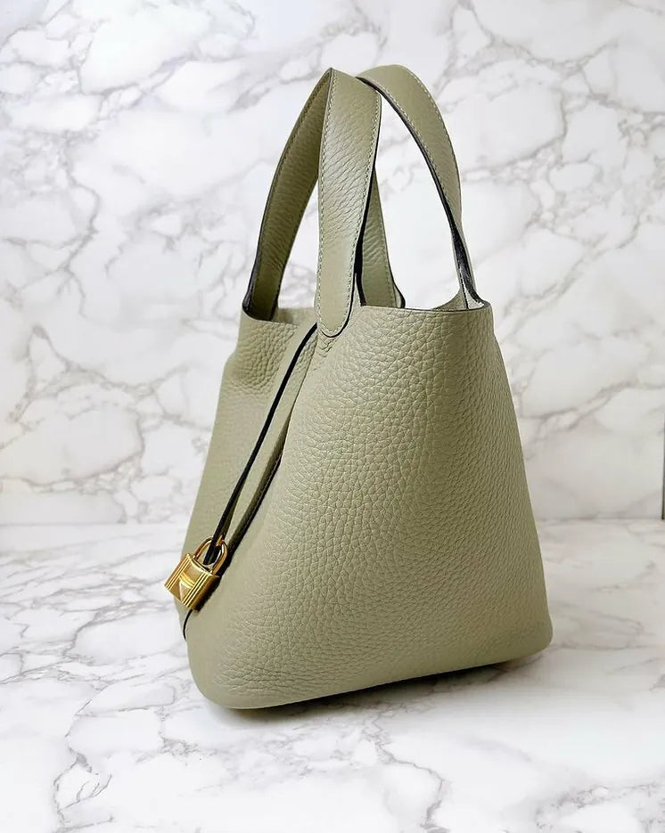 Hermes Picotin Lock 18 TC Sauge Q1 GHW 鼠尾草 金扣