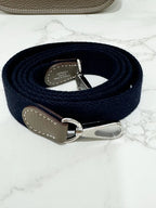 愛馬仕 Mini Evelyne 16 TC Etoupe Bleu 靛藍 PHW W 郵票